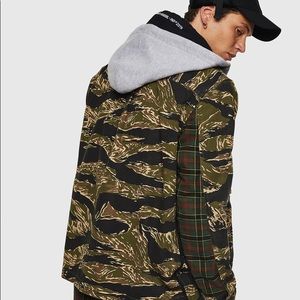 Diesel S-KUTUZOV Layered Effect Military Overshirt